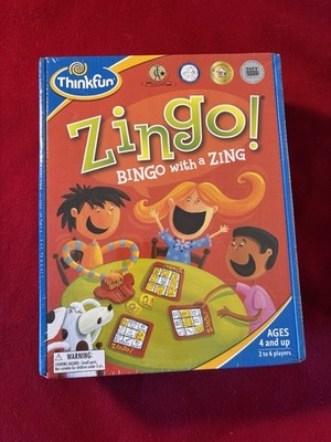 ThinkFun Zingo! Bingo with a Zing Game New Sealed Ages 4+ Award Winner