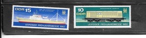 EAST GERMANY DDR #490-1 TRAIN CARS POSTALLY USED XF OLD 1968 PICTORIAL STAMP SET