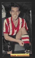 AUTOGRAPH - BRIAN RICHARDSON - SHEFFIELD UNITED - SWINDON TOWN - ROCHDALE
