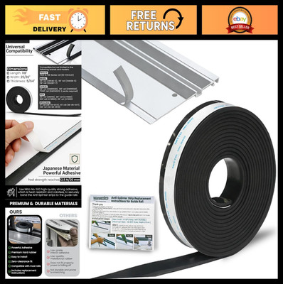 ''118'' Anti-Splinter Replacement Strip for Track Saw Guide Rails - Strong Self-Ad