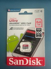 SanDisk Ultra 64GB 80MB/s UHS-I Class 10 microSDXC Card SDSQUNS-064G-GN3MN 