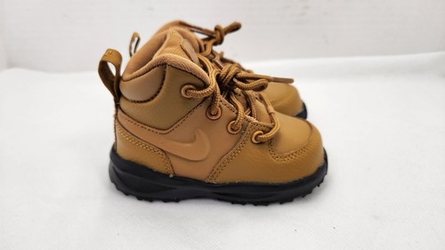 NIKE Baby Shoes Leather MANOA LTR Sneaker Sz 5C Toddler Brown - Picture 9 of 12