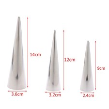 12pcs Conical Tubes Croissants Cone Horn Spiral Steel Roll Cream Bread Molds P3