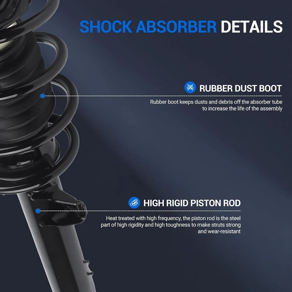 Front Struts for BMW 328i 335i 128i 135i 2006–2013 Complete Coil Assembly L/R - Image 3 of 4