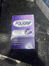 Super Poligrip Comfort Seal Denture and Partials Adhesive Strips, 40 Ct