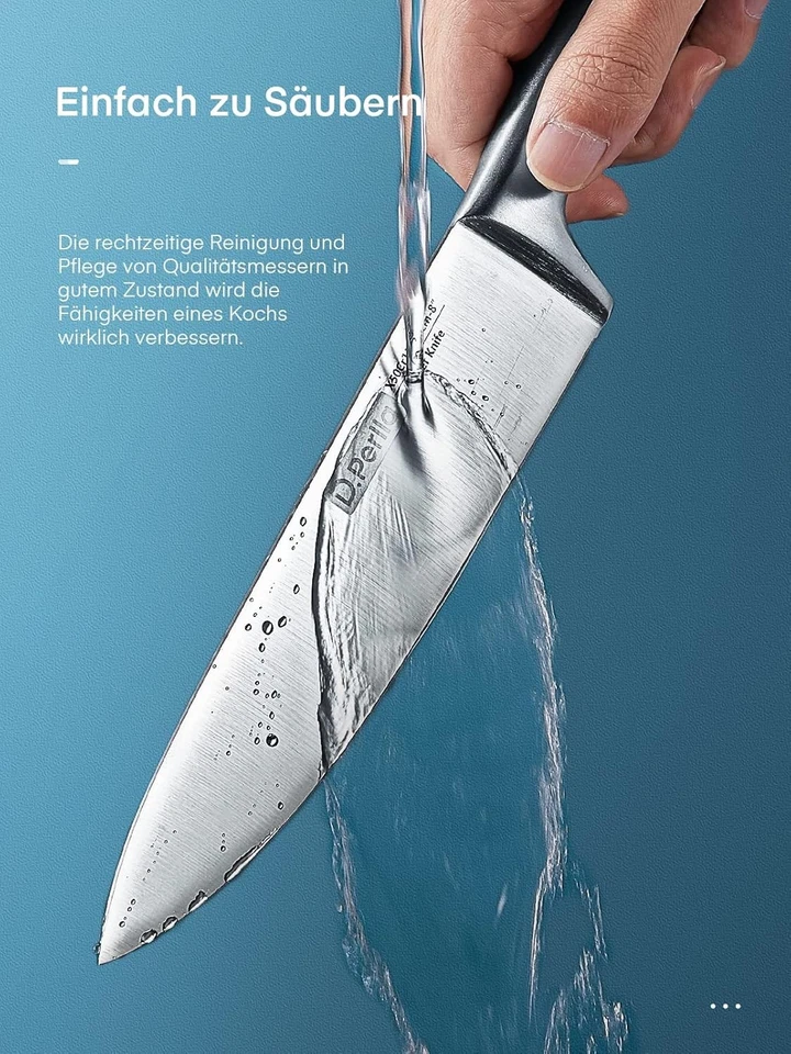 Coltelli Da Cucina, Set Coltelli Da Cucina 14 Pezzi Acciaio Inossidabile - Immagine 4 di 4