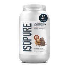 Proteína de suero en polvo aislada 3 lb baja en carbohidratos chocolate mantequilla de maní gluten isopuro