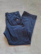 Dickies Work Trousers Adult UK16 W36 L32 Navy Blue Cargo Workwear Utility