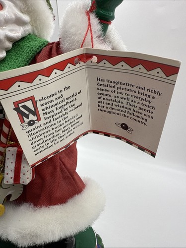 MARY ENGELBREIT MERRY CHRISTMAS CANDY SANTA CLAUS FIGURINE FABRIC MACHE 12” - Picture 5 of 13