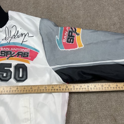 Vintage 90s Chalk Line David Robinson San Antonio Spurs Fanimation Jacket Mens L - Picture 7 of 8
