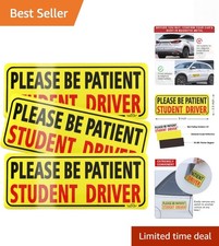 3pcs Student Driver Magnet for Car, Please Be Patient Student Driver, New Dri...