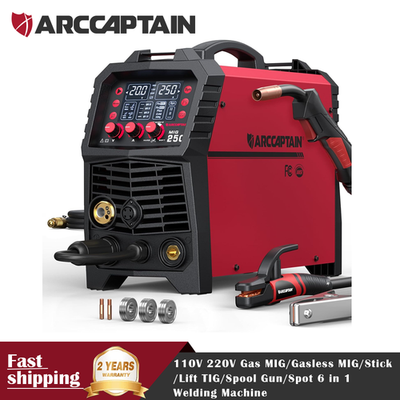#ad #ad ARCCAPTAIN 250A MIG Welder Gas MIG Gasless MIG Stick Lift TIG Spool 110V 220V $395.99