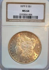 1879-S   NGC MS-64   Golden Obverse Toned   Morgan Silver Dollar   #369