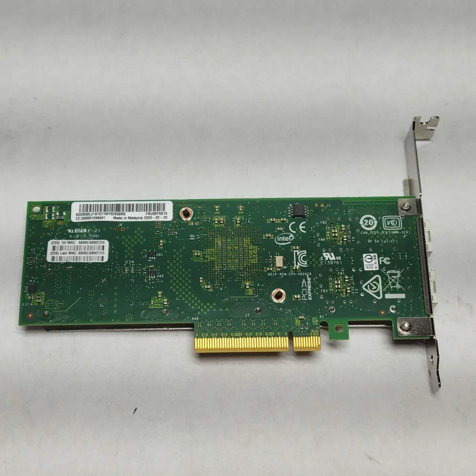 Tarjeta de red Lenovo Intel X710-DA2 10Gb SFP 10GbE alto perfil Foto 4 de 4
