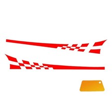 2PCS 78" Car Body Door Side Waistline Sticker Decals, Sports Racing Stripe Red