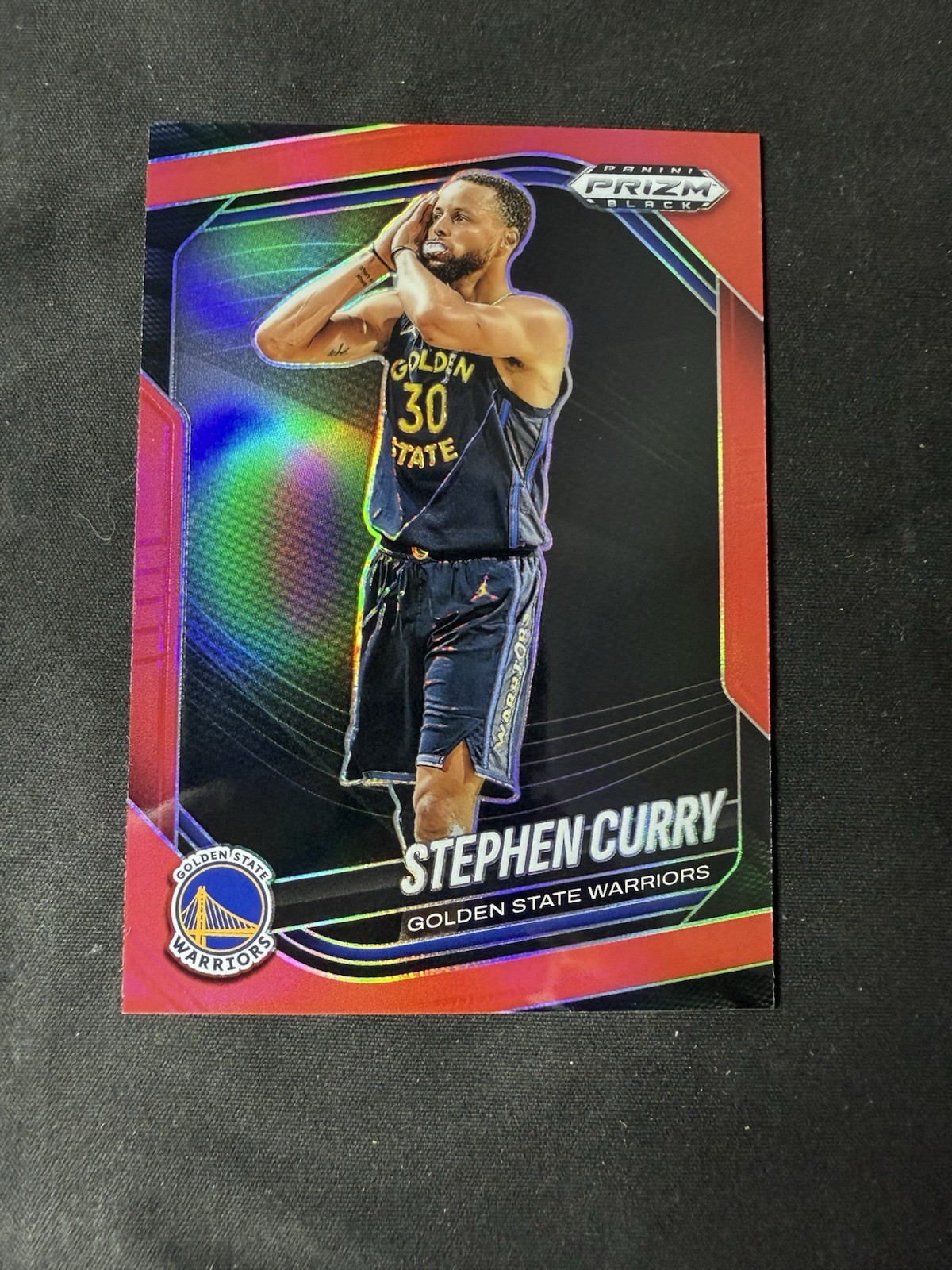 2024-25 Panini Prizm Black Prizms Red #7 Stephen Curry Night Night /299 WARRIORS