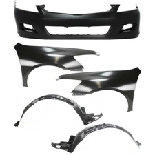 Bumper Cover Kit Fascia Front For 2006-2007 Honda Accord 4-Door Sedan USA Built