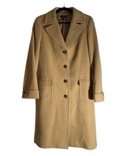 Abrigo Brooks Brothers Cabello Camel Talla 4 Abrigo Muescas Solapa Tostado