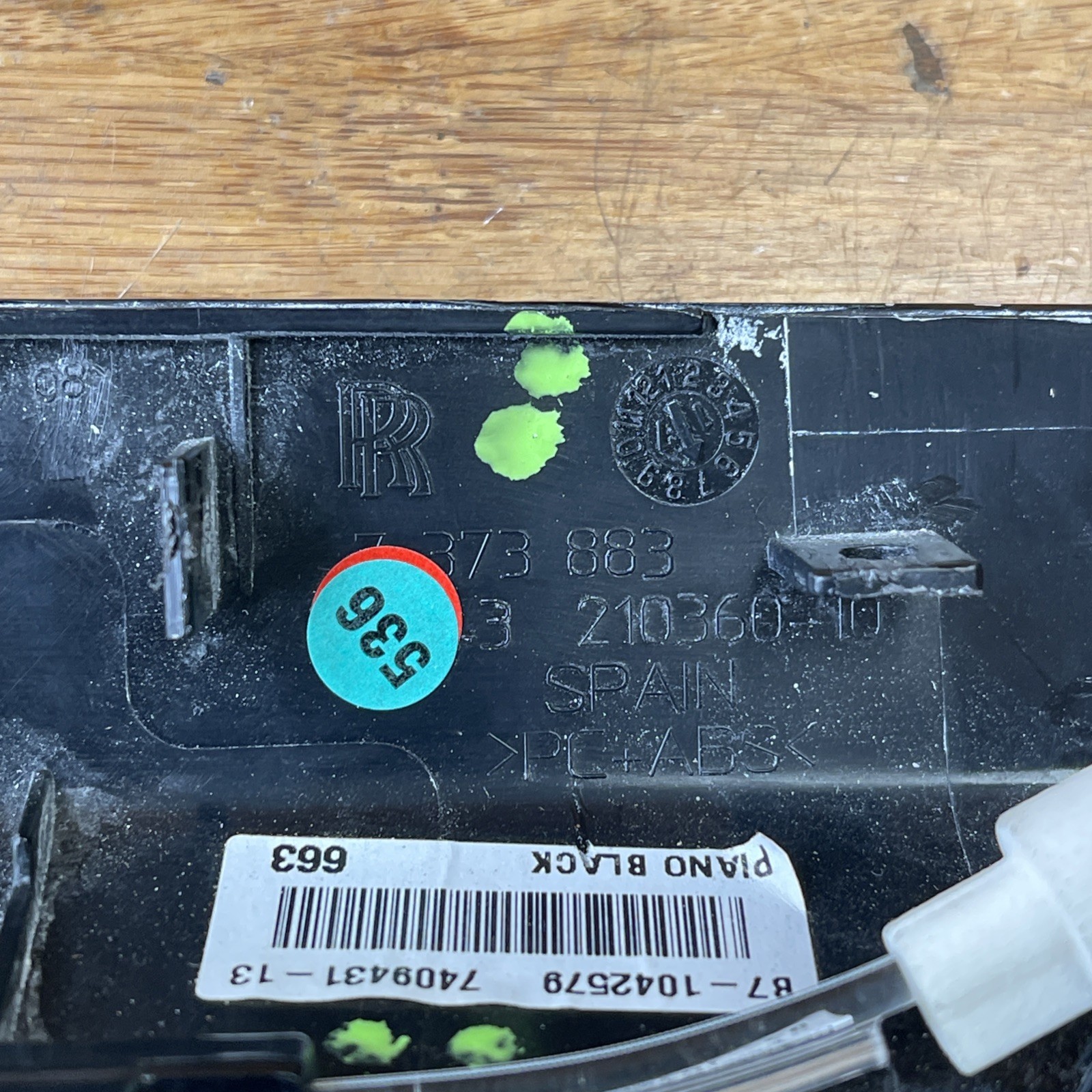 2017-2023 Rolls Royce Dawn RR6 Rear Left Seat Heating Switch W/ Trim OEM *NOTE*