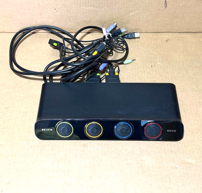 Belkin SOHO 4-Port KVM Switch Model F1DS104J No Power Supply