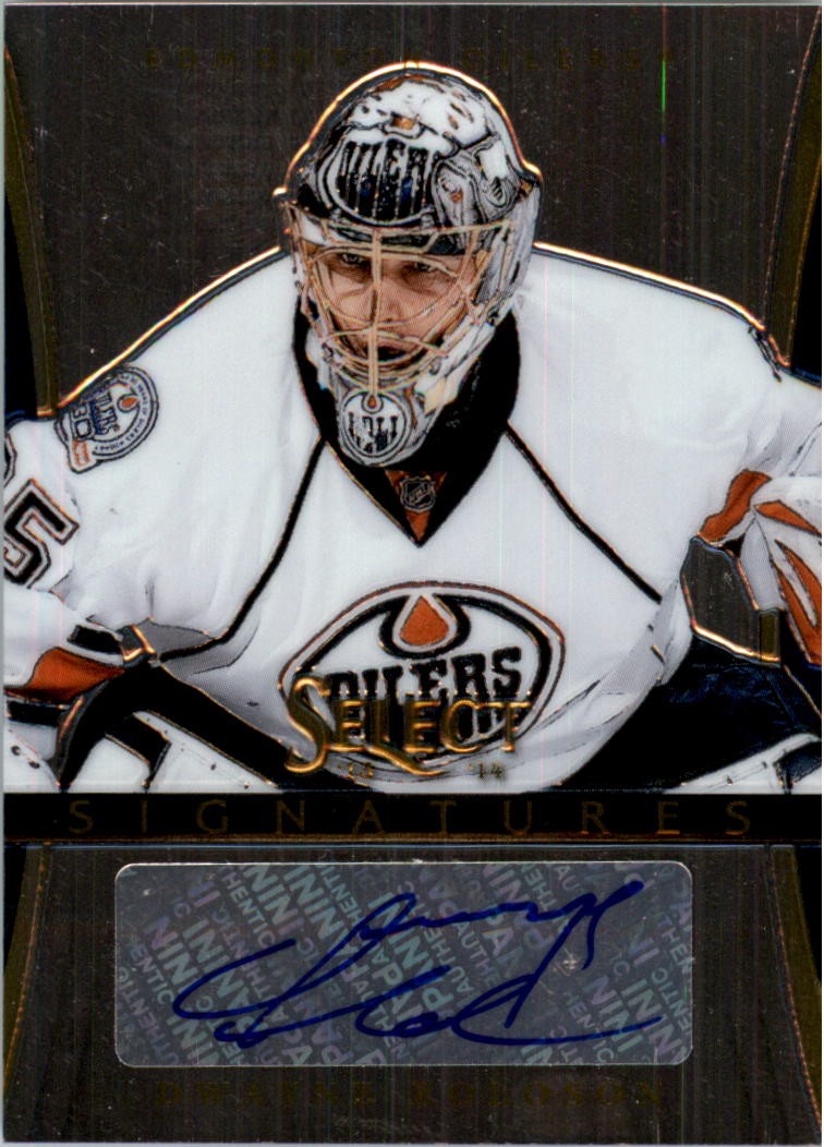 2013-14 Select Signatures #SIDR Dwayne Roloson Auto - HKY