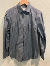 Perry Ellis Portfolio Very Slim Long Sleeve Button Up Men’s Size S/15.  32/33