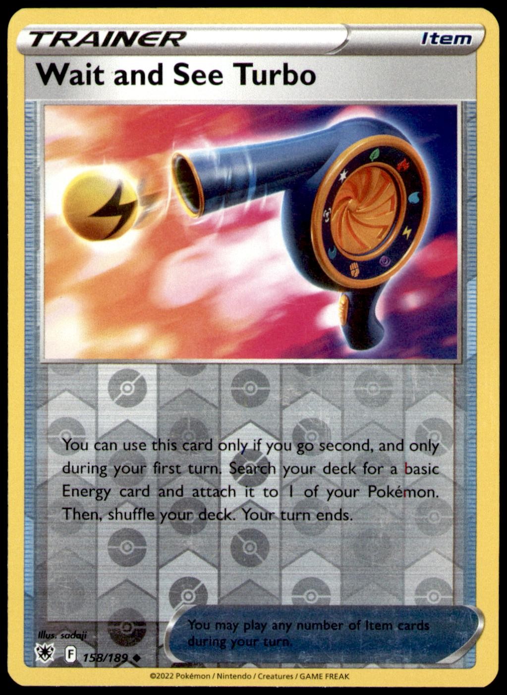 Wait and See Turbo 158/189 Uncommon Astral Radiance Pokemon Reverse Holo LP