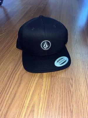 Volcom Quarter Twill Snapback Hat   Black   One Size   NWT