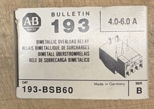 Allen Bradley 193-BSB60 Ser B Overload Relay 4.0-6.0A Range-NIB