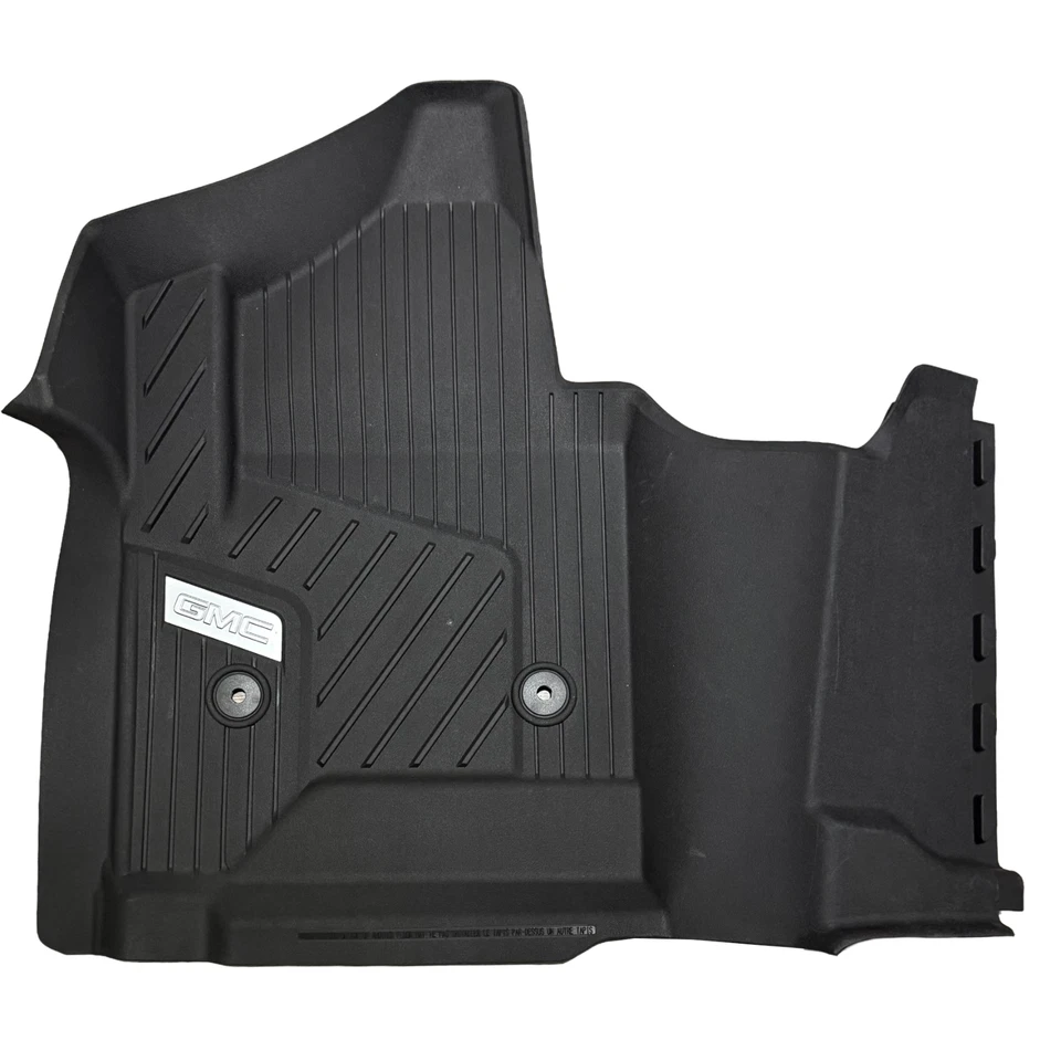 New 17-19 GMC Sierra 1500 2500 3500 Floor Mat Liner All Weather Set Front Black Foto 2 de 4