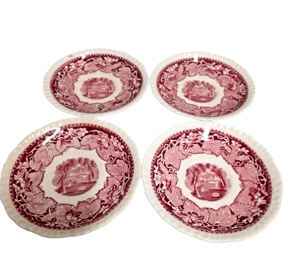antique red transferware products for sale | eBay
