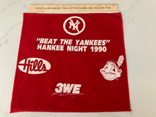 Vintage 1990 Cleveland Indians “Beat The Yankees” Hankee Night 3WE- Rare-A1 Cdn