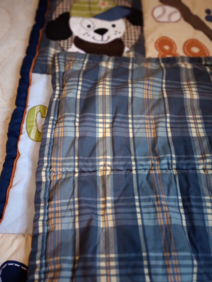 Edredón Cuna Corderos e Hiedra Animal Deportes Tema 35x43" Reversible Bebé Animales  Foto 3 de 4