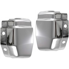 Bumper End Caps Set For 1986-1992 Nissan D21 Chrome Front 6202437g00 6202537g00