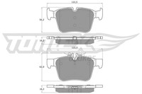Bremsbelagsatz Scheibenbremse Tomex Brakes TX 17-051 FüR Mercedes Klasse W205