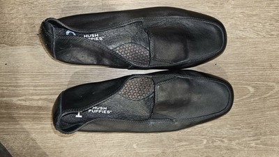 Hush Puppies women Black Leather Slip-On Loafers Square Toe  display picture 2