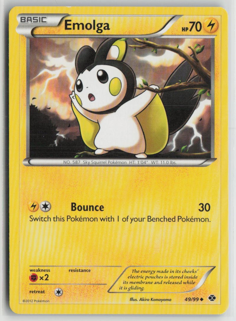 Emolga 49/99 Uncommon Next Destinies Pokemon Lightly Played