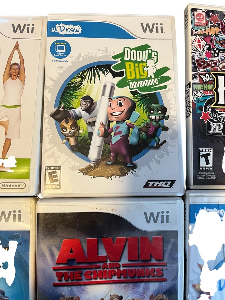 Lot of 9 Wii Games Dj Hero, Wii Fit Golden Compass and More Cases and Booklets - Image 3 of 4