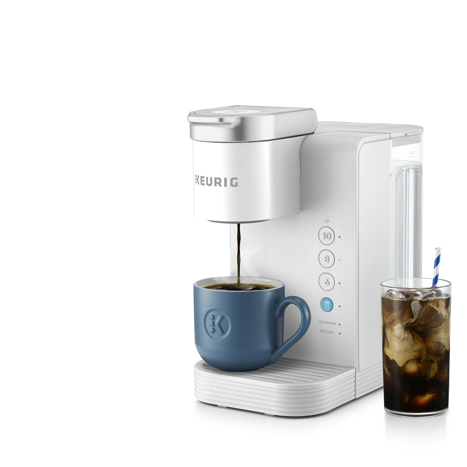 Keurig K-Iced Essentials White Iced and Hot Single-Serve K-Cup Pod Coffee Maker,