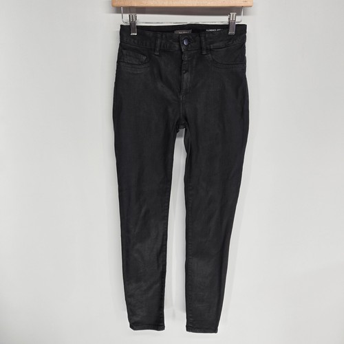 DL1961 Florence Ankle Jeans Womens 27 Pewter Coated Instasculpt Skinny Mid Rise