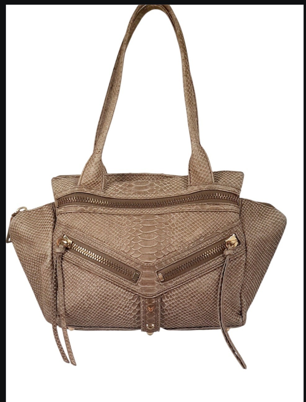 Botkier Python Embossed Trigger Satchel signature… - image 1