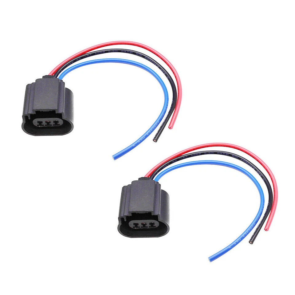 2*H13 9008 Female Socket Car Headlight LED Plug Wire Harness Connector Adapters - Image 2 of 4
