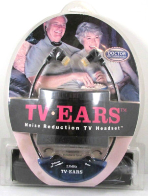 TV EARS   2.3 MHz Wireless Headset 2008 Hearing Aid Device ~ FOR ANALOG TV ONLY