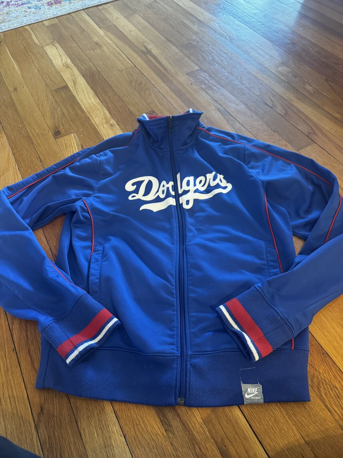 SACAI X NIKE Giacca da pista vintage Nike MLB Los Angeles Dodgers full zip blu uomo taglia M
