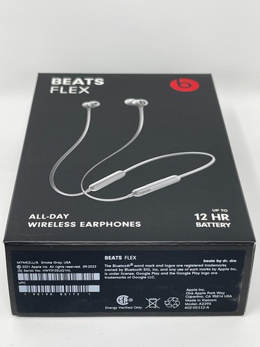 Beats Flex Wireless Earbud Apple W1 Headphone Chip Earphone MYME2LL/A Smoke Gray - Picture 7 of 8