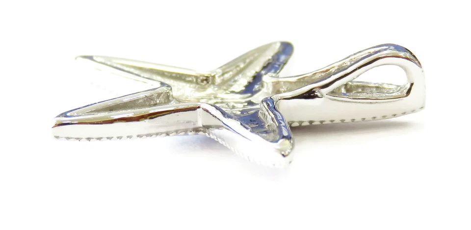 Pingente de colar berloque estrela do mar ouro branco 14k - C13015 - Imagem 4 de 4