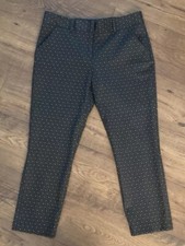  255 DIANE VON FURSTENBERG Hershey Ankle Zip Silk Kick Pleat Gray Crop Pants 8