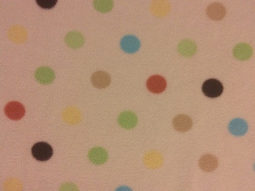 Circo Cream Baby Fleece Blanket Polka Dots Green Orange Yellow Brown - Picture 3 of 5