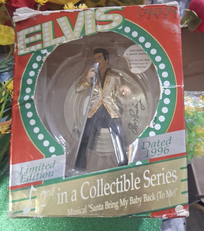 1996 Carlton Cards Ornament Elvis Presley 2nd Limited Edition Bring My Baby Back