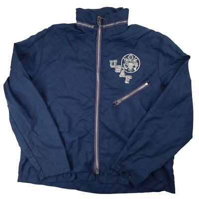 Vintage Artex USAF Mens Medium Graphic Windbreaker Jacket Blue | eBay